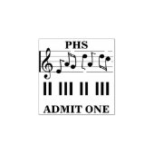 Muziek/Theater/Chorus Geef één handstempel toe Rubberstempel (Afrduk)