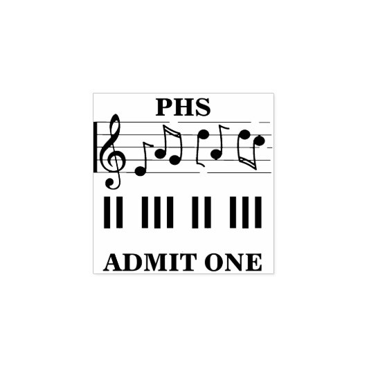 Muziek/Theater/Chorus Geef één handstempel toe Rubberstempel (Afrduk)