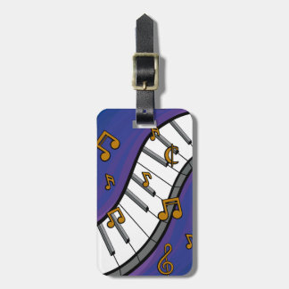 Muziek thema acrylaat bagagelabel