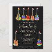 Muziek Thema Familie Kerstfeest uitnodiging (Voorkant)