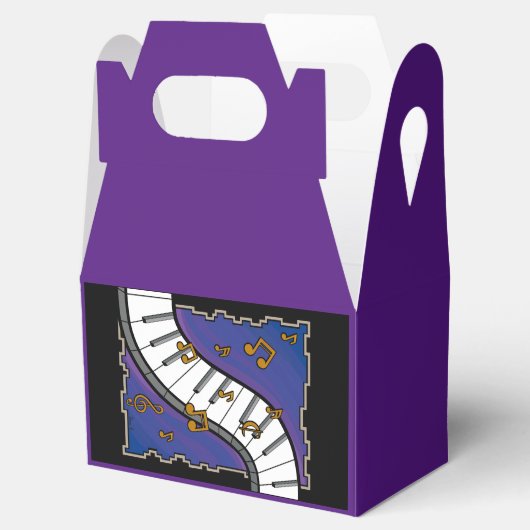 Muziek thema gunst box bedankdoosjes (Geopend)