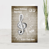 Muziek thema Happy Birthday gepersonaliseerd Kaart (Voorkant)