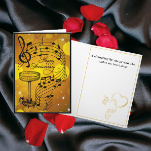 Muziek Thema Happy Jubileum Kaart