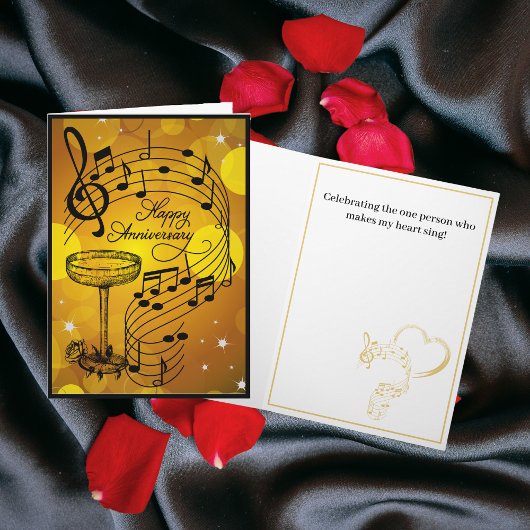 Muziek Thema Happy Jubileum Kaart