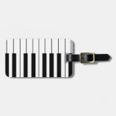 Muziek thema piano toetsen bagagelabel (Voorkant horizontaal)