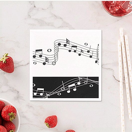 Muziek Thema Picnic & Party Cocktail servetten