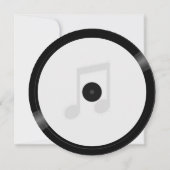 Muziek thema  Retro Vinyl 70s bruiloft Kaart (Achterkant)