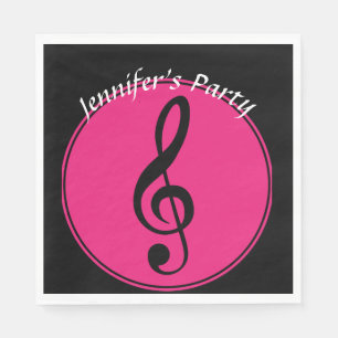 Muziek Thema Treble Clef Party Servet