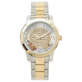 Muziek Thema Two-Tone Armband Watch Horloge