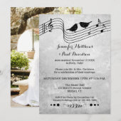Muziek Thema Uitnodiging voor na de bruiloft foto' (Voorkant / Achterkant)