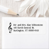 Muziek Thema Zwart-wit Retouradres Labels (Insitu)