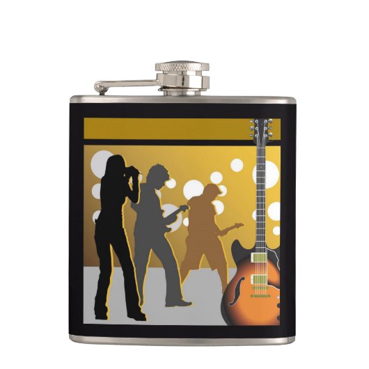 Muziek Theme Flask, 615 Nashville Flask Heupfles (Voorkant)