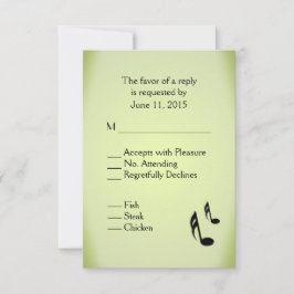Muziek Theme Green Wedding Menu Keuze