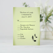 Muziek Theme Green Wedding Menu Keuze (Staand voorkant)