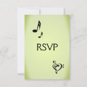 Muziek Theme Green Wedding Menu Keuze (Achterkant)
