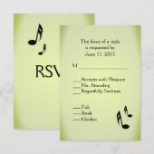 Muziek Theme Green Wedding Menu Keuze (Voorkant / Achterkant)
