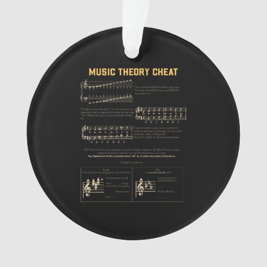 Muziek theorie grafiek ornament (voorkant)