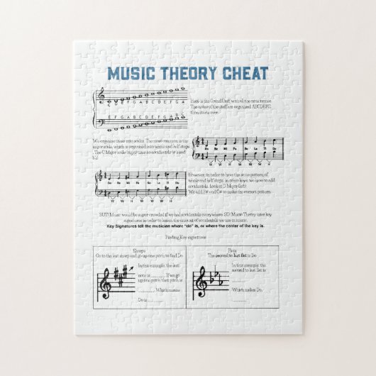 Muziek theorie legpuzzel (Verticaal)