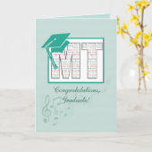 Muziek Therapie Afstuderen Gefeliciteerd, MT Pet Kaart (Gele Bloem)
