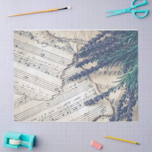 Muziek Tissue Paper Decoupage Gift Wrap Tissuepapier (Craft)