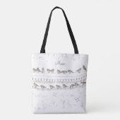 Muziek Tote Tas met Vogels - Gepersonaliseerd (Achterkant)