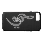 Muziek - Tough Hoesje Treble and Bass Clef iPhone  (Achterkant (Horizontaal))