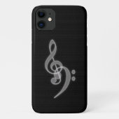 Muziek - Treble Bass Clef Barely Case-Mate iPhone Case (Achterkant)