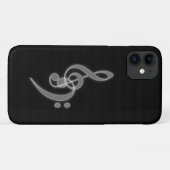 Muziek - Treble Bass Clef Barely Case-Mate iPhone Case (Achterkant (horizontaal))