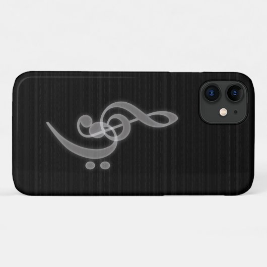 Muziek - Treble Bass Clef Barely Case-Mate iPhone Case (Achterkant (horizontaal))