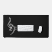 Muziek - Treble Bass Clef Desk Mat (Keyboard & Muis)