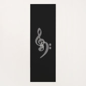 Muziek - Treble Bass Clef Yoga Mat (Achterkant)