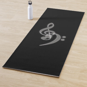 Muziek - Treble Bass Clef Yoga Mat