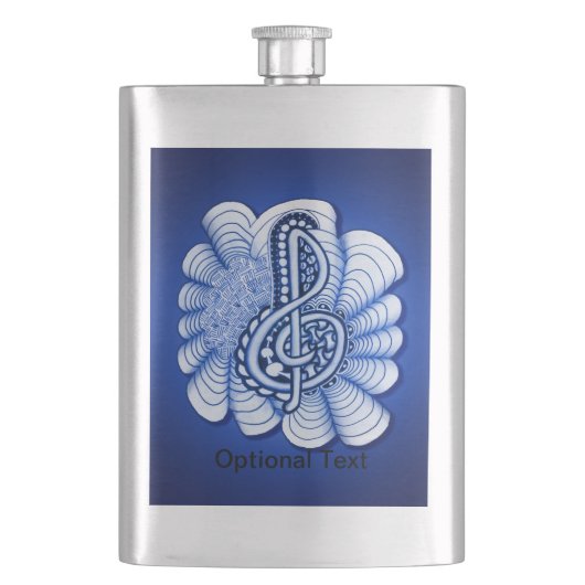 Muziek Treble Clef Blue Flacon (Voorkant)