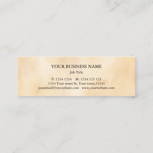 Muziek Treble Clef Chrome Persoonlijke Mini Mini Visitekaartje (Achterkant)