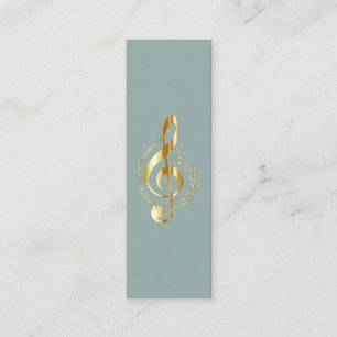 Muziek Treble Clef Chrome Persoonlijke Mini Mini Visitekaartje