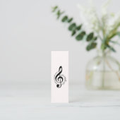 Muziek Treble Clef Chrome Persoonlijke Mini Mini Visitekaartje (Staand voorkant)