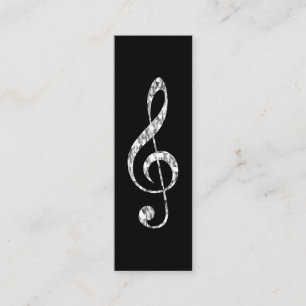 Muziek Treble Clef Chrome Persoonlijke Mini Mini Visitekaartje