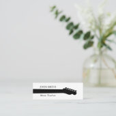 Muziek Treble Clef Chrome Persoonlijke Mini Mini Visitekaartje (Staand voorkant)