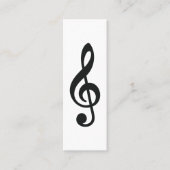 Muziek Treble Clef Chrome Persoonlijke Mini Mini Visitekaartje (Voorkant)