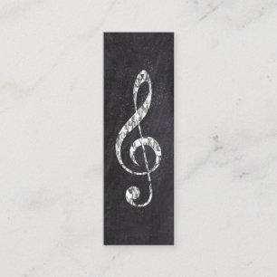 Muziek Treble Clef Chrome Persoonlijke Mini Visitekaartje