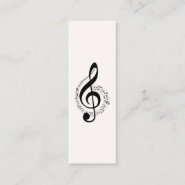 Muziek Treble Clef Chrome Persoonlijke Mini Visitekaartje