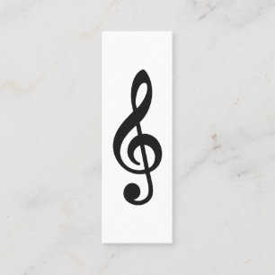Muziek Treble Clef Chrome Persoonlijke Mini Visitekaartje