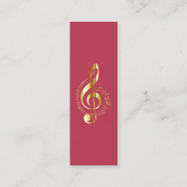 Muziek Treble Clef Chrome Persoonlijke Mini Visitekaartje