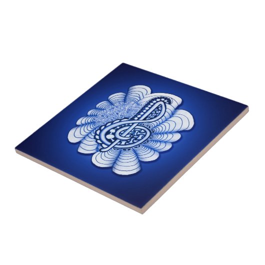 Muziek Treble Clef Decorative en  Tegeltje (Zijkant)