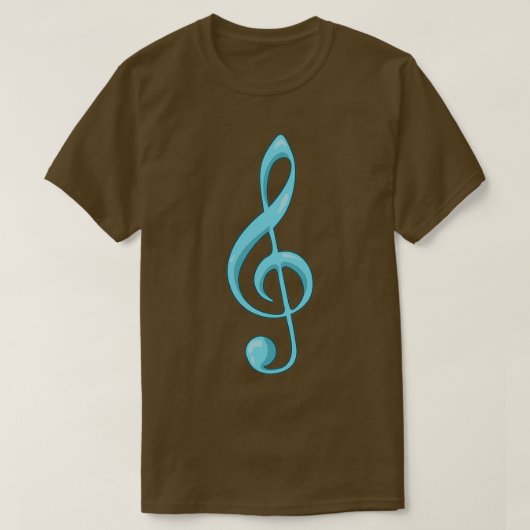 Muziek Treble Clef Piano Guitar T-shirt (Design voorkant)