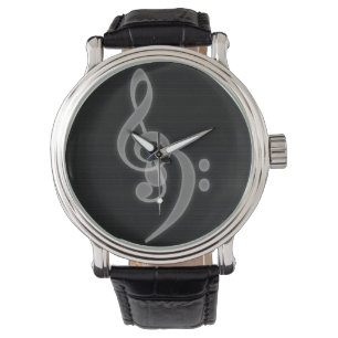 Muziek - Treble en Bass Clef Horloge
