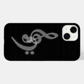 Muziek - Treble en Bass Clef iPhone 14 Hoesje (Achterkant (horizontaal))