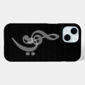 Muziek - Treble en Bass Clef iPhone 15 Hoesje (Achterkant (horizontaal))