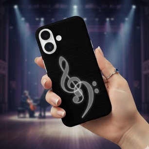Muziek - Treble en Bass Clef iPhone 16 Hoesje
