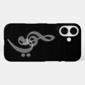 Muziek - Treble en Bass Clef iPhone 16 Hoesje (Achterkant (horizontaal))